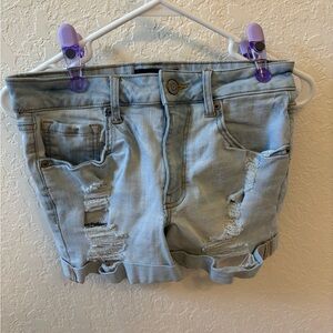 Aeropostale Ripped Jean Shorts